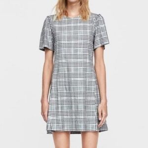 Zara Black and White‎ Fall Plaid Mini Dress Size XS